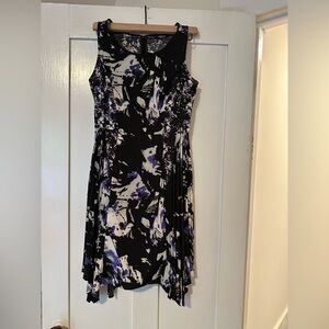 Simply Vera Vera Wang Black and Purple Mini Dress